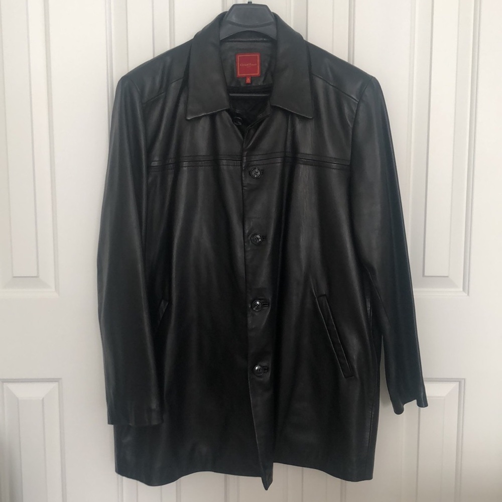 Black Cole Hahn Leather Coat